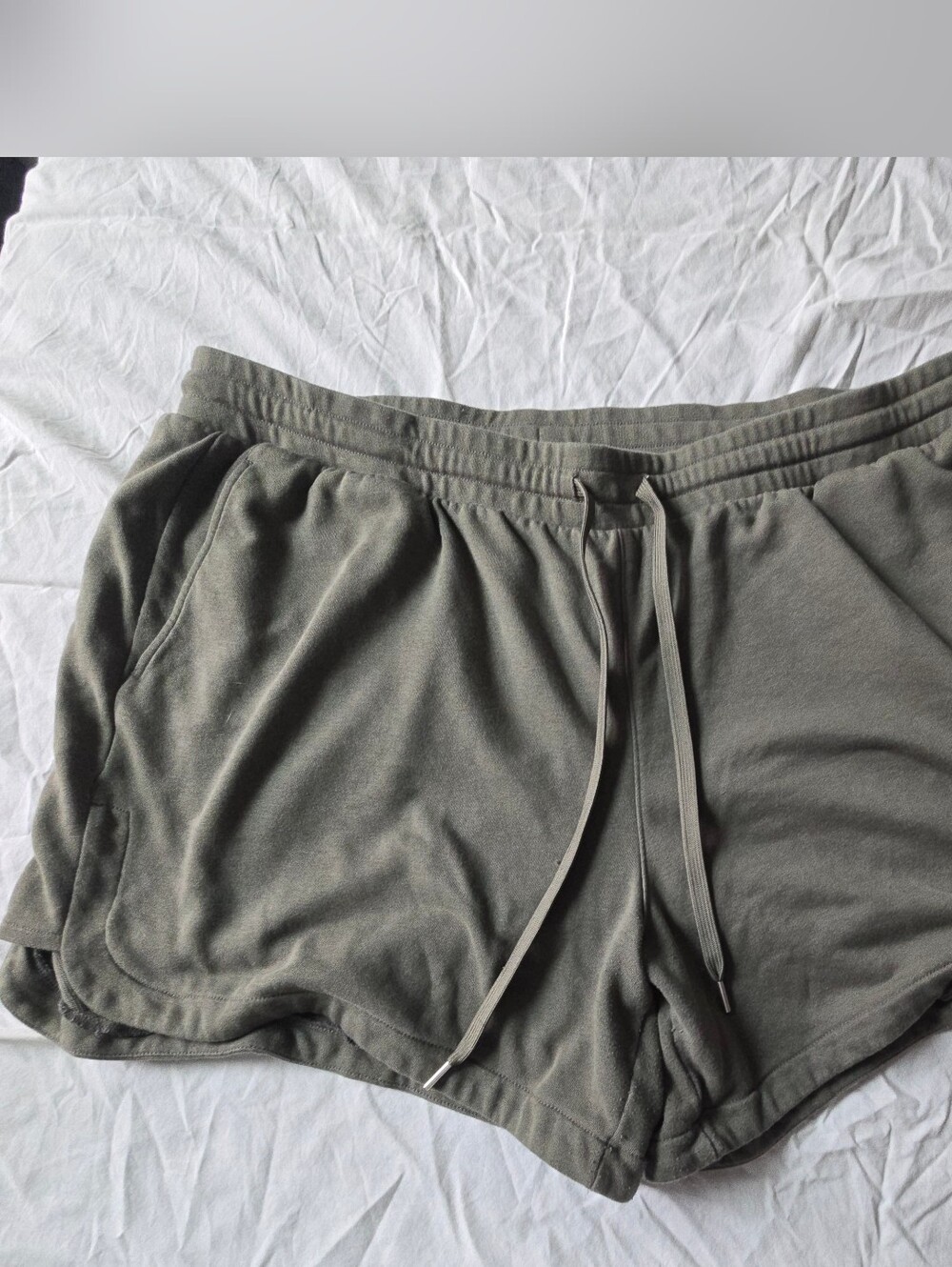 Lane Bryant Olive Green Athletic Drawstring Shorts
